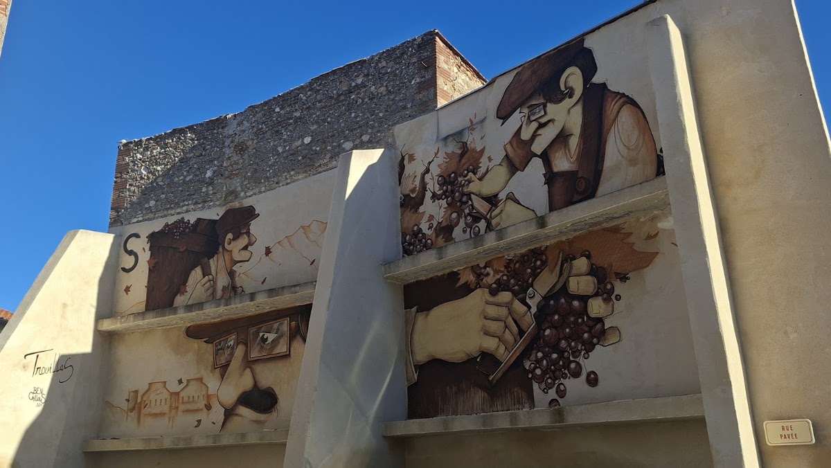Mural « Le viticulteur » by Ben Caillous