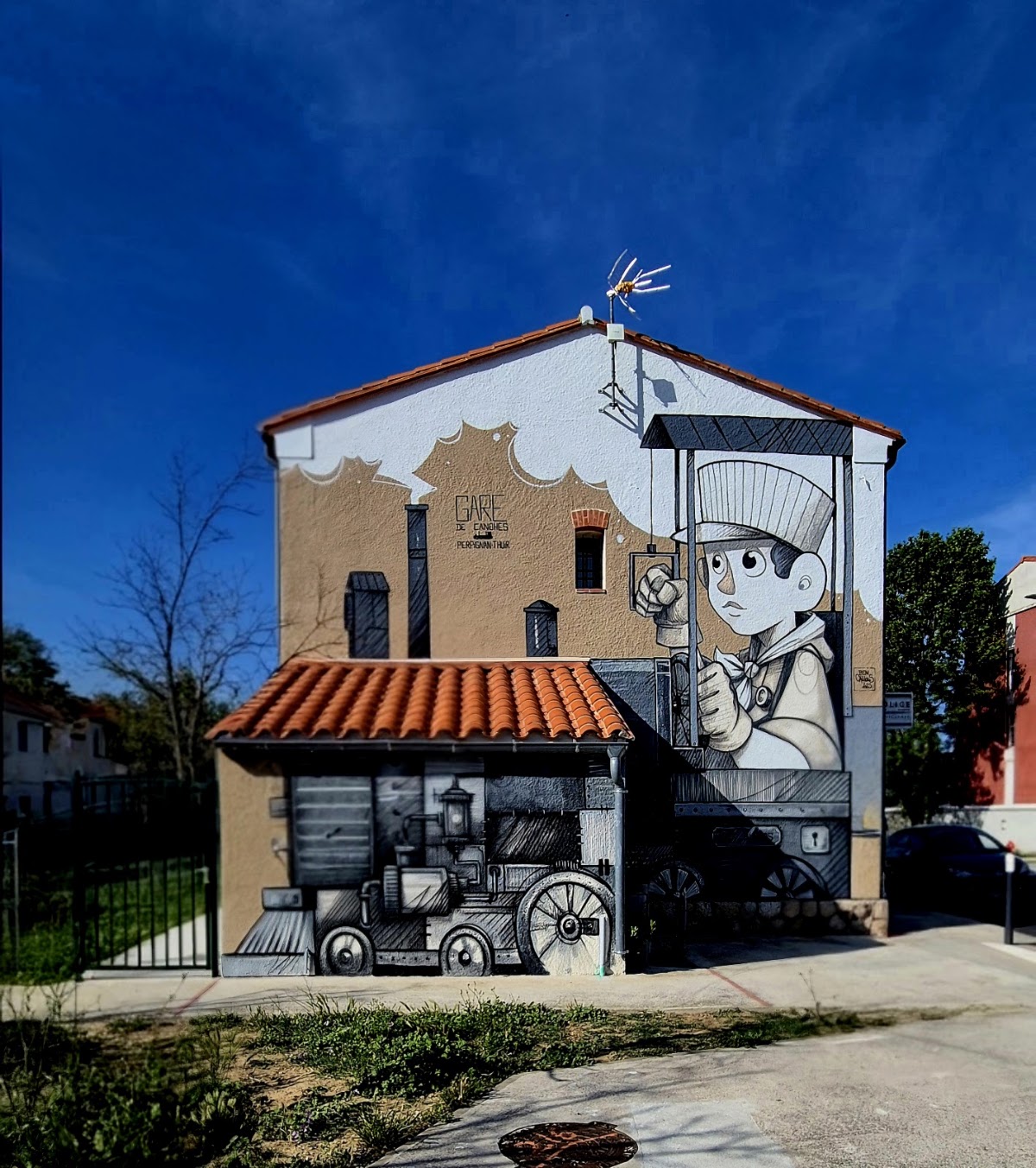 Mural « Le cheminot » by Ben Caillous