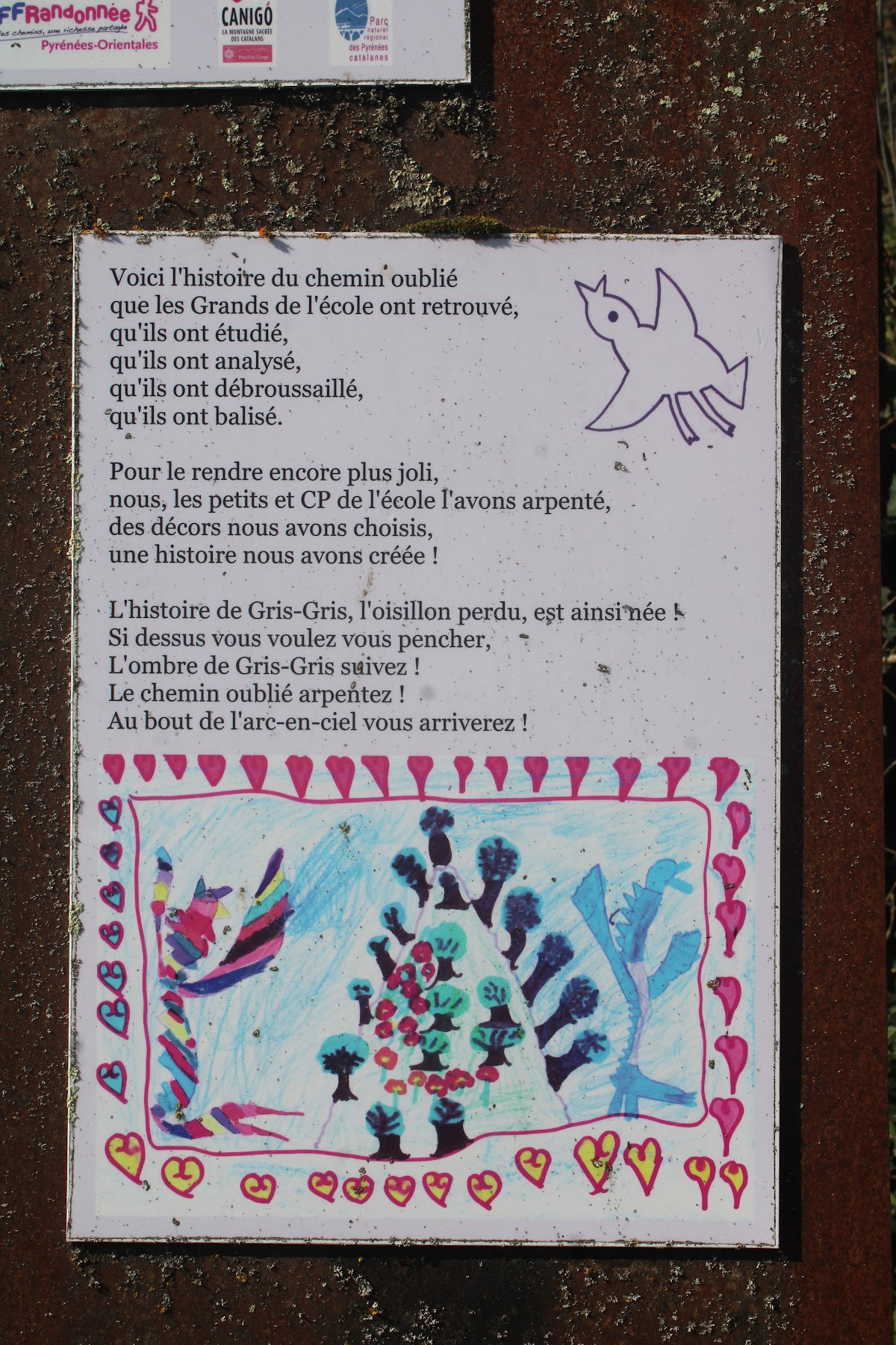 Texte photos panneaux de rando