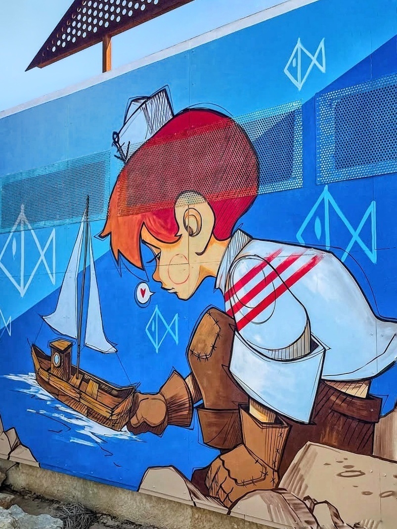 Mural  » Voiliers en bois » Ben Caillous
